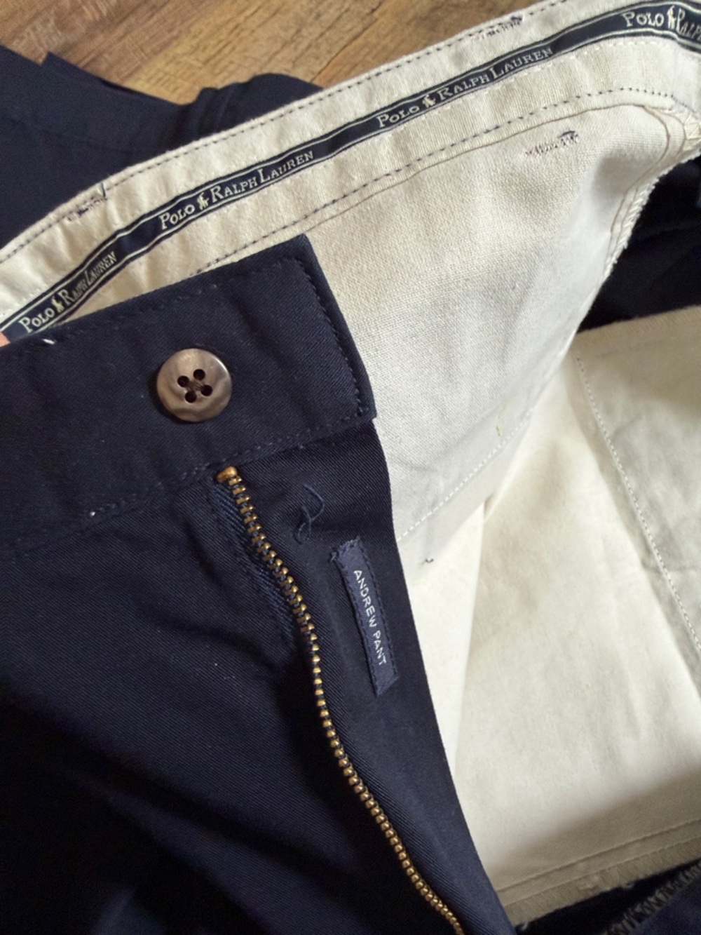 Polo by Ralph Lauren Men’s Navy Chino Pants - Classic Flat Front - Picture 6 of 8